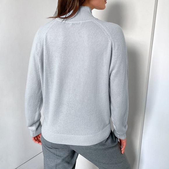 Aritzia Babaton Perry Wool Turtleneck Light Blue - Picture 4 of 10